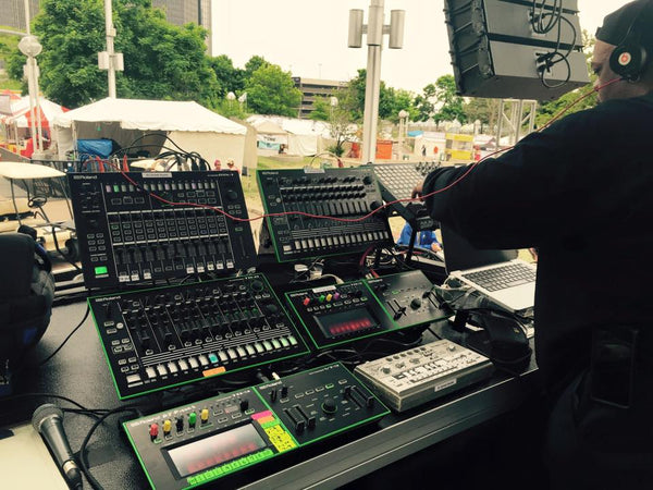 Two tier stands for MX-1, TR-8 and all Roland Aira gear (KVgear Adapt L2).  RIP DJ Spank-Spank