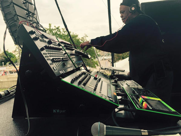 Two tier stands for MX-1, TR-8 and all Roland Aira gear (KVgear Adapt L2).  RIP DJ Spank-Spank -- side view