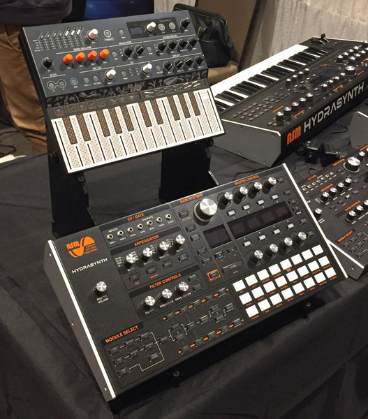 Two tier desktop stand for Hydrasynth and Microfreak