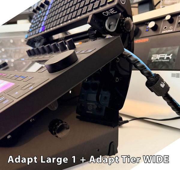 Close up of Ableton Push and OXI One on SynthRISE Adapt Large 1 plus Adapt Tier WIDE.