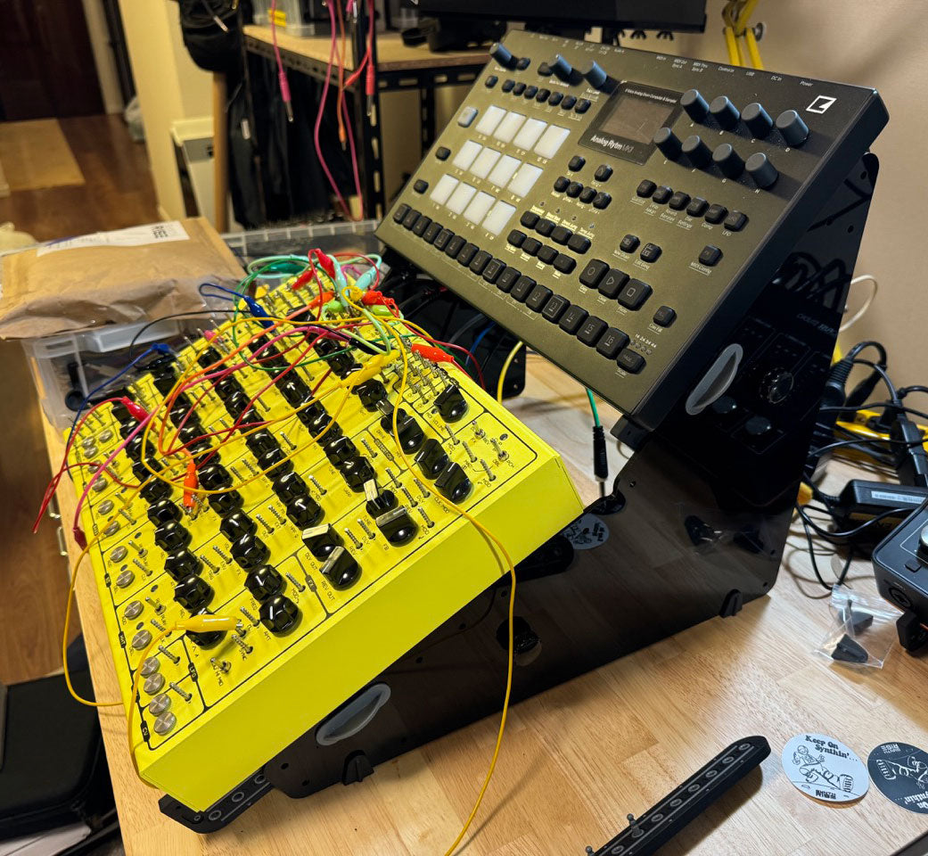 SynthRISE large 2 tier desktop synth stand