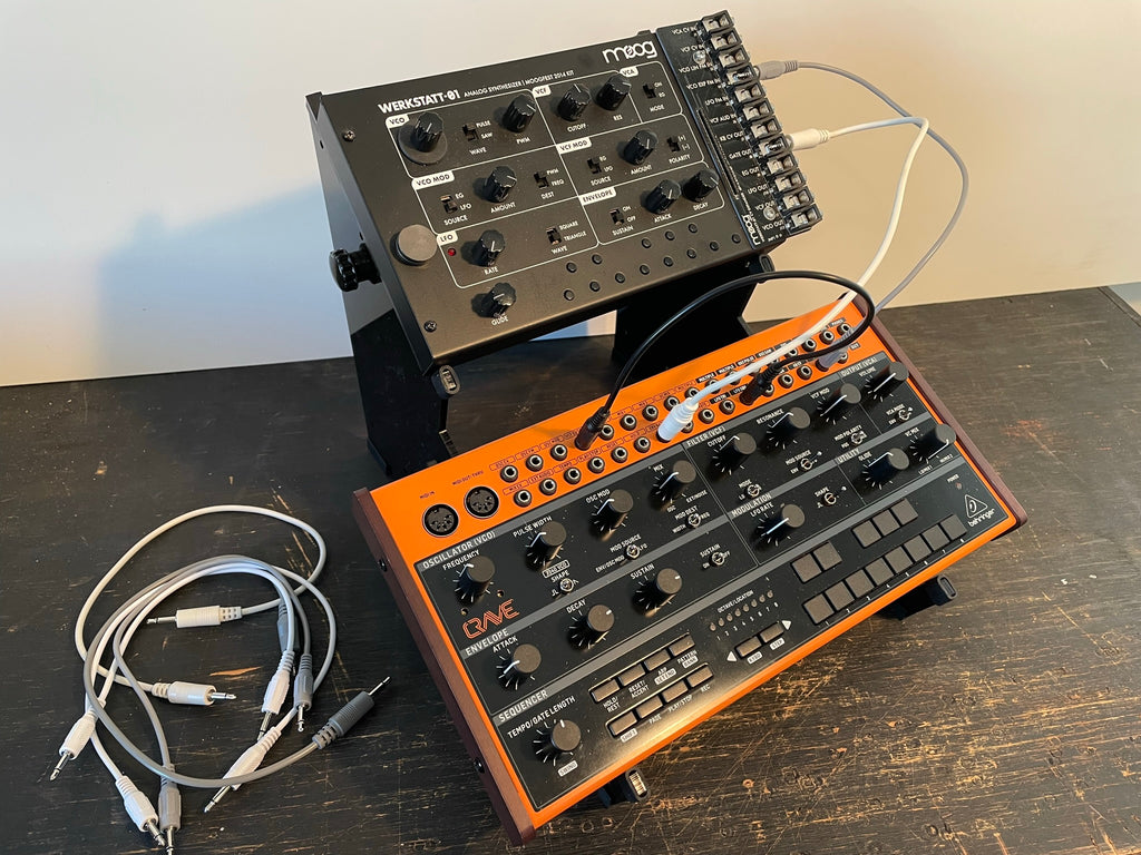Synth Module Stand SynthRISE two tier desktop synth stand for medium-sized gear